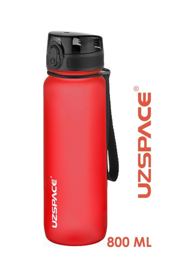 Uzspace 800 Ml -yeni Ebat-boy 25 Cm-tritan Su Matarası Bpa Koku Sızdırma Yok -3053a Fantasy Red