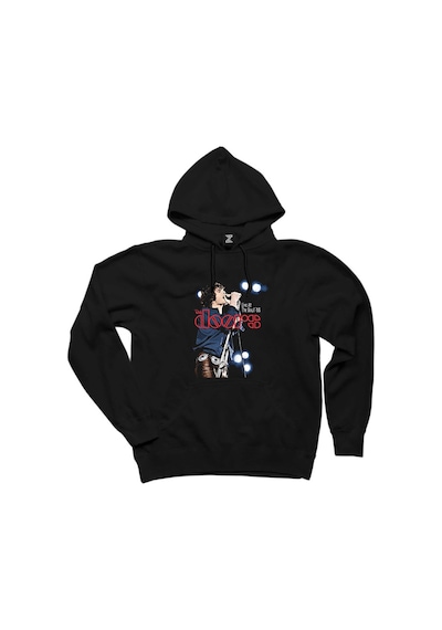 The Doors in Concert Konser Siyah Kapşonlu Sweatshirt Hoodie Siyah