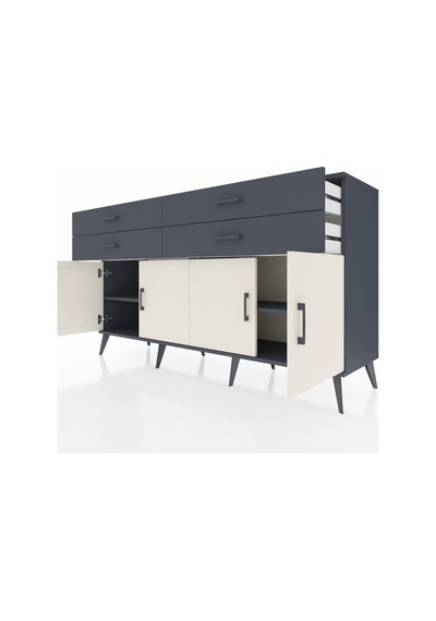 Hyperion Konsol 2 Raflı 4 Çekmeceli 8 Kapaklı 176x44x99 Antrasit- Antrasit-aytaşı/antrasit Hyperion Konsol 2 Raflı 4 Çekmeceli 8 Kapaklı 176x44x99 Antrasit- Antrasit-aytaşı/antrasit