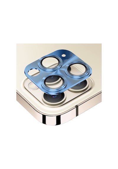 Apple Uyumlu iPhone 11 Pro / 11 Pro Max Metalik Seri Kamera Lens Koruyucu Mavi Mavi