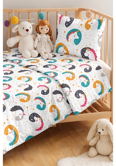 Evimde Bambaşka Unicorn Pastel Kız Çocuk Pike Takımı-yıldızlı Turkuaz Antrasit Bebek Odası Yatak Örtüsü-160x220 CM Evimde Bambaşka Unicorn Pastel Kız Çocuk Pike Takımı-yıldızlı Turkuaz Antrasit Bebek Odası Yatak Örtüsü-160x220 CM