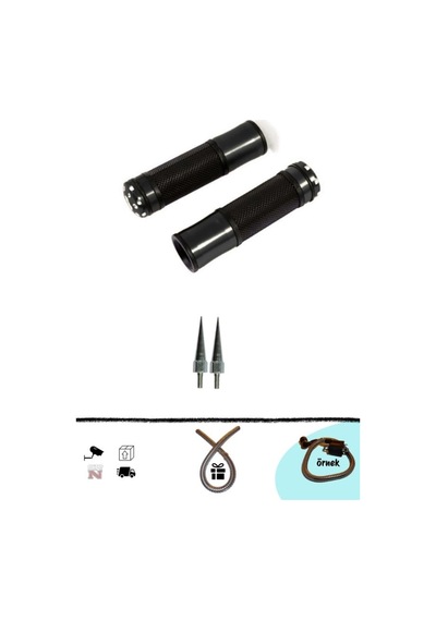 Cg Cup Scooter Motosiklet Elcik Takımı Siyah + 2 Ad. Sivri Vida +buji Kablo Kılıfı
