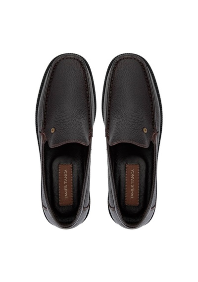 Tamer Tanca Erkek Hakiki Deri Kahverengi Loafer Ayakkabı 1008 3500 Erk Ayk Sk25-26 Kahve Fltr Kahverengi