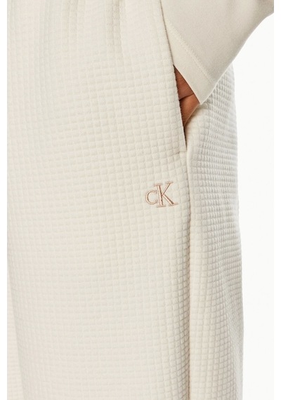 Calvin Klein Waffle Knıt Cuffed Jog Pant Beyaz