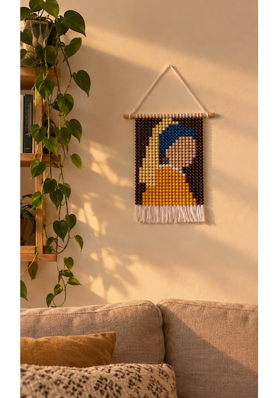 Fiskos.tr İnci Küpeli Kız Pixel Tablo Bonck Kendin Yap Kiti