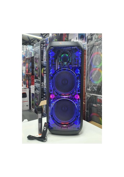 Büyük Boy Kablosuz Mikrofonlu Bluetooth Hoparlör Şarjlı Taşınabilir Speaker Party Box