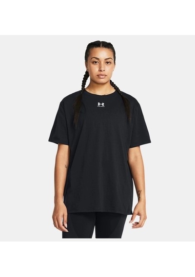 Under Armour Campus Oversize Kadın T-shirt 1387193-001 Siyah