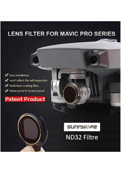 Dji Mavic Pro Kamera İçin Kızaklı Upgrade Versiyon Optik Lens Filtre Nd32