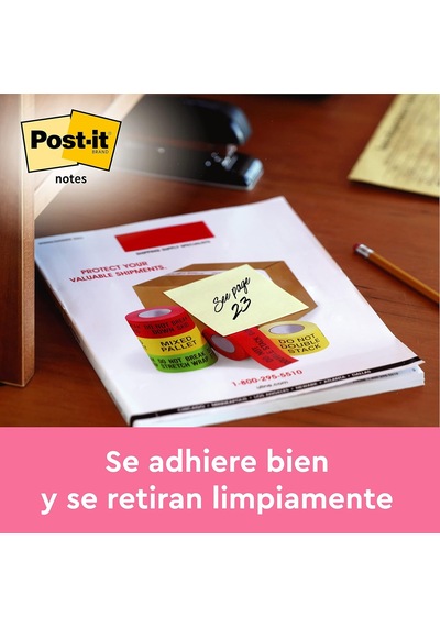 Kendinden Yapışkanlı Not Notes Promosyon, Cam Göbeği, Macenta, Sarı 76x76mm