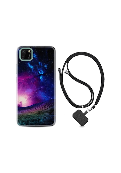 Huawei Y5P Kılıf Boyun Askılı Stars 1845