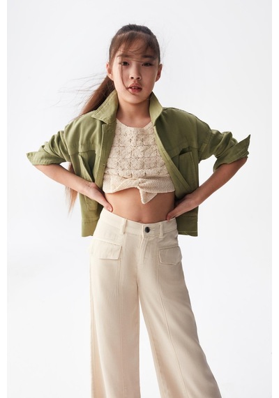 Nk Kids Kız Pantolon 24ynk56710 Krem