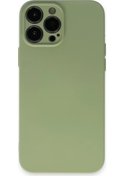 Newface Apple İphone 13 Pro Kılıf Nano İçi Kadife Silikon - Yeşil