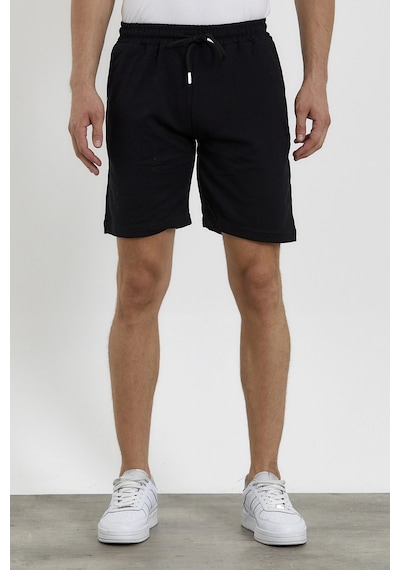 Tarzsokak Unisex Slim Fitt/dar Siyah 2 Iplik Yazlık Ince Spor Şort