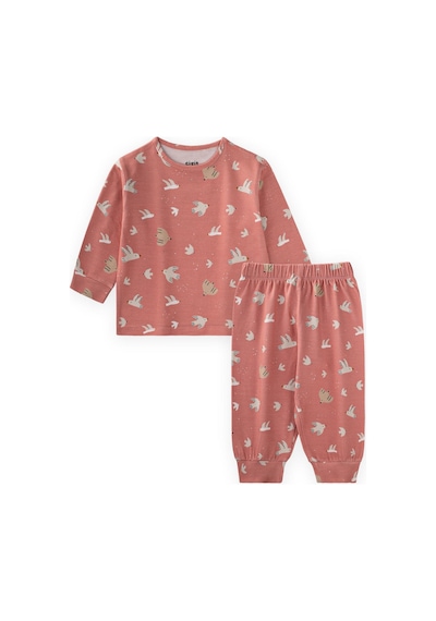 Desenli Mevsimlik Pijama Takım 1-7 Yaş K Pembe K Pembe
