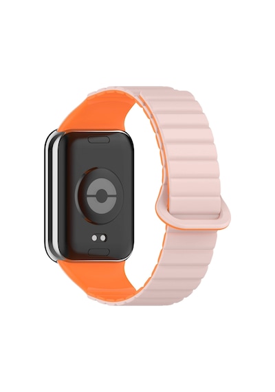 Xiaomi Mi Band 8 Pro Silikon Kordon Zore Krd-105 Strap Kayış-pembe-turuncu