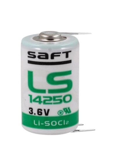 Saft Ls14250 - 1/2 Aa 3.6v Li-socı2 3pt Lithium Pil - 3 Pinli