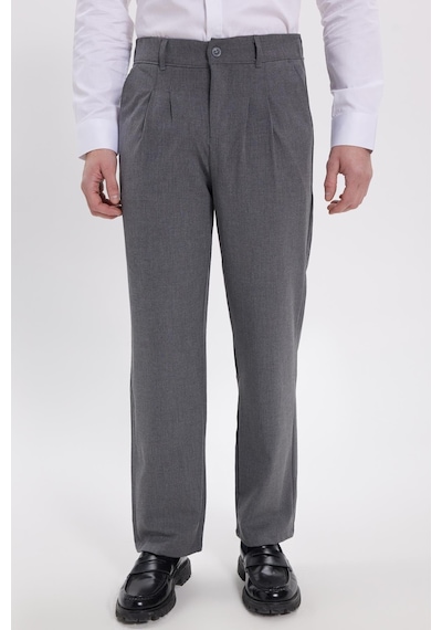 Tudors Erkek Regular Fit Klasik Kesim Normal Bel Geniş Paça Açık Gri Pantolon-40341 Açık Gri