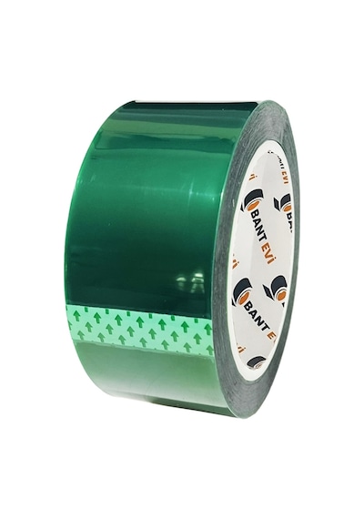 Yeşil Polyester Bant 50mmx66mt 200℃ Yüksek Isıya Dayanıklı Maskeleme Bandı