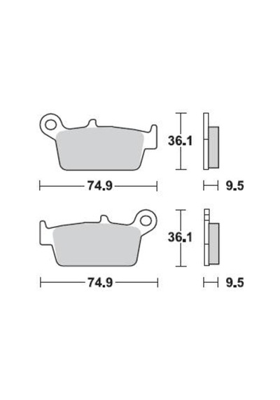 Yamaha Yz 250 Brakıng Arka Fren Balatası 1998 - 2002 701Cm44