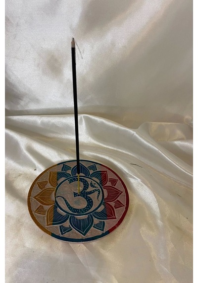 Aum Om Hand Made El İşi Feng Shui Ejderha Yılı Doğal Obsidyen Taşı Çubuk Konik Tütsülük