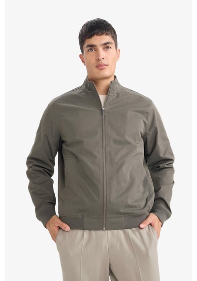 Defacto Slim Fit Astarlı Fermuarlı Mont D7338ax26spkh522 Haki-kh522