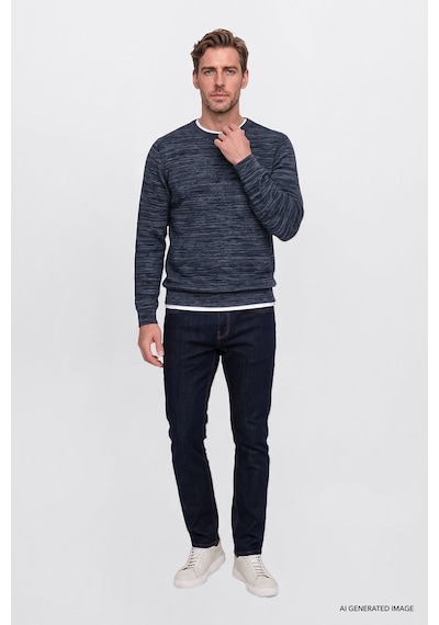 AC&Co / Altınyıldız Classics Ekstra Slim Fit Dar Kesim Pamuklu Riss Erkek Jean Kot Pantolon Koyu Lacivert
