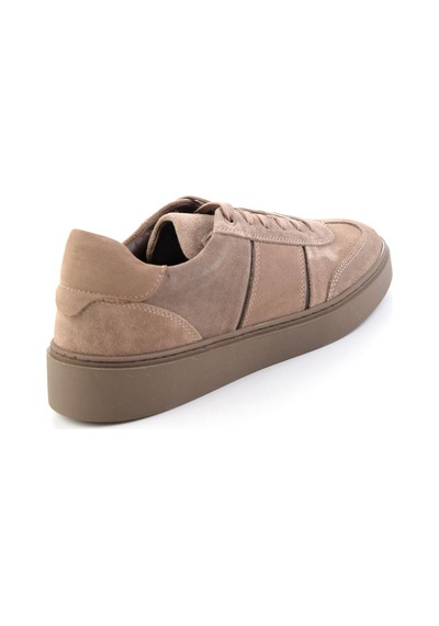 Bambi Vizon Süet Hakiki Deri Erkek Sneaker E01789045102