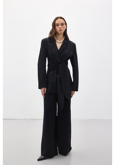 Sateen Freya Pantolon - Siyah-137154 siyah