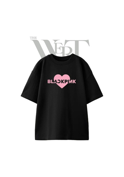 Thewert Blackpink Tasarım Baskılı Ünisex Siyah Oversize T-shirt
