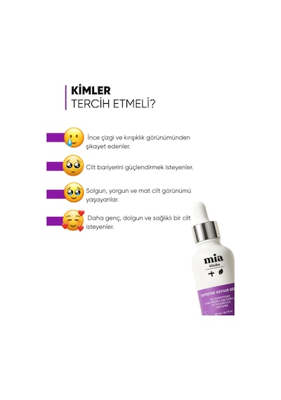 Mia Klinika Kırşıklık Karşıtı Bariyer Onarıcı Yaşlanma Karşıtı Serum 30 ML