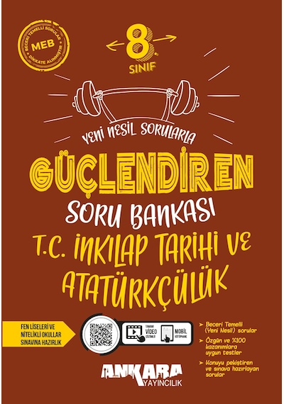 Ankara Yayıncılık 8.sınıf Güçlendiren T.c. İnkılap Tarihi Ve Atatürkçülük Soru Bankası