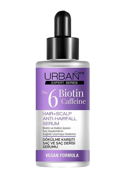 Urban Care Expert No.6 Biotin Caffeine Dökülme Karşıtı Saç Bakım Serumu, 50 Mililitre, Vegan