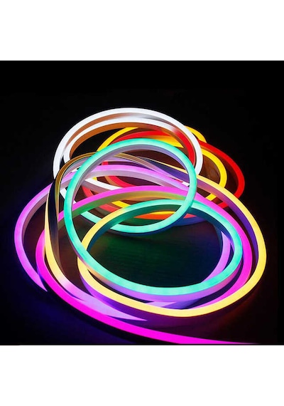 Lampist 12v Esnek Silikon Neon Led Ip65 Dış-iç Mekan Aydınlatma Gün Işığı 3000 2M
