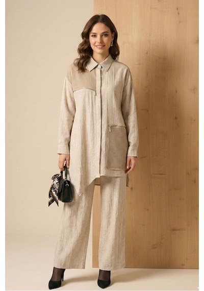 Ftz Women Kadın Melanj Takım Beige 31149 Beige