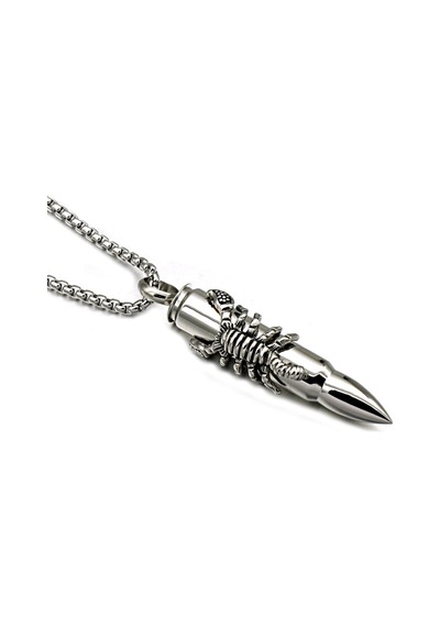Chavin Içi Açılan Kurşun Dizayn Akrep Çelik Erkek Kolye Ds83By (478252445) Beyaz