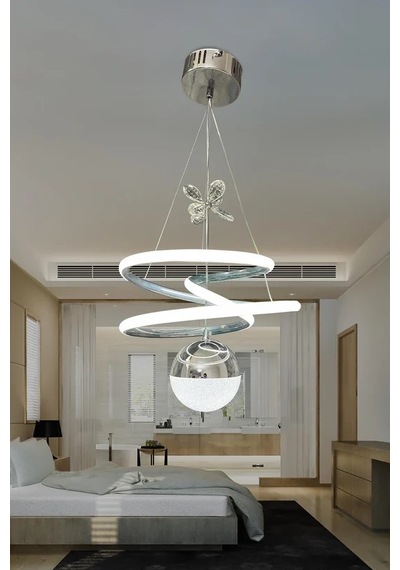 Modern Led Avize 3 Işık Rengi Beyaz -sarı- Gün Işığı