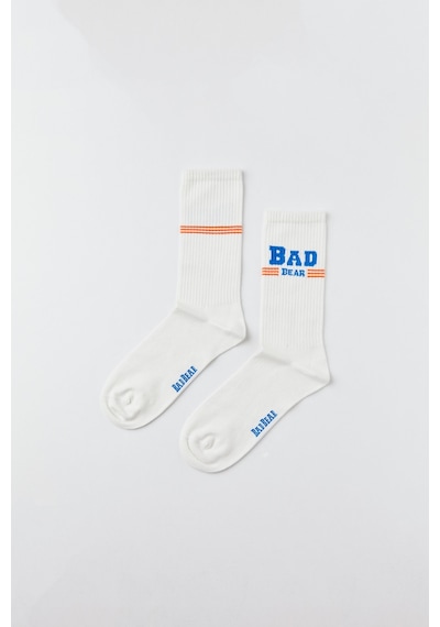 Bad Bear Saturn Beyaz Unisex Çorap Beyaz
