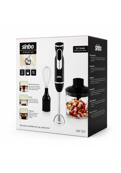 2hız Ayar - Paslanmaz Çelik Bıçak El Multi Blender Seti 700ml Hazneli Shb-7529 5286