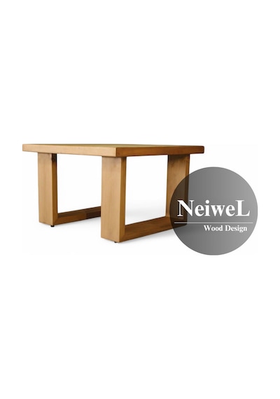 Neiwel Saes Doğal Ahşap Sehpa-60-60 Açık Ceviz