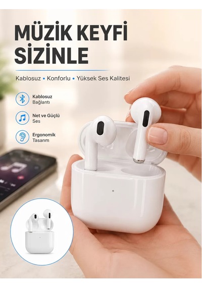 Yeni Nesil Bluetooth Kulaklık Beyaz Çhassasiyet Cevaplayabilen Kablosuz Yeni Nesil 1