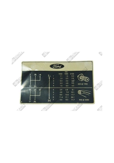 Ford Traktör Vites Şeması Ford 2000 - 3000 - 5000 - 6610
