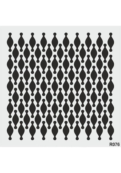 Ardışık Desen Stencil Şablon 25X25 R-076