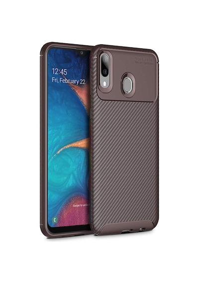 Samsung Uyumlu Galaxy M10S Kilif Karbon Tasarim Negro Silikon Kapak 405275602