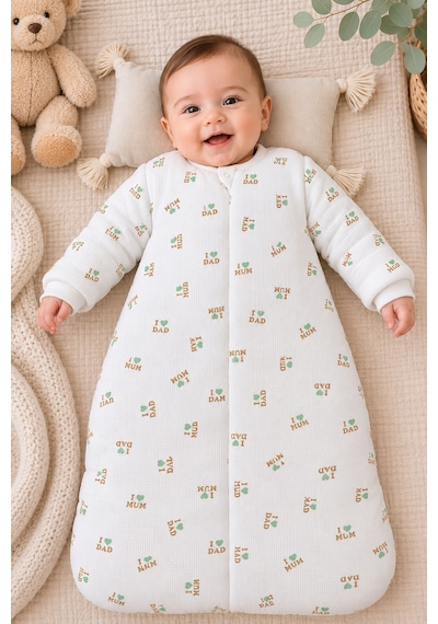Babyhola Elyaflı 2.5 Tog Torba Uzun Kollu Uyku Tulumu 2711 Mint Yeşil