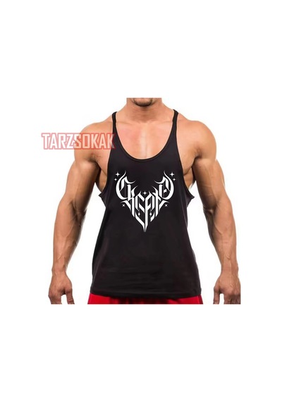 Tarzsokak Gym Tank Top Fitness Sporcu Atleti Gym58 Siyah