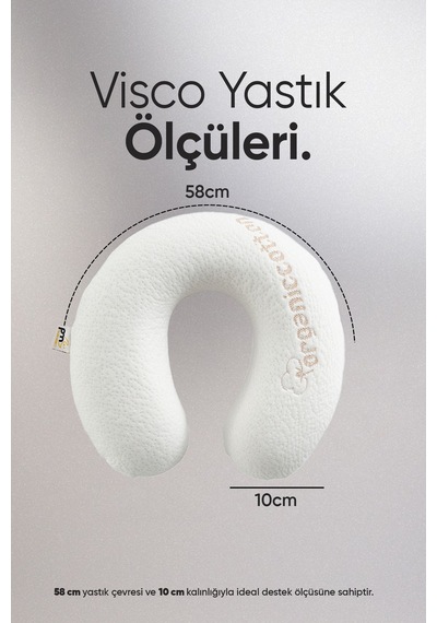 Ortopedik Boyunluk Visco Seyahat Boyun Yastığı Yolculuk Yastığı Ortopedik Seyahat Yastığı Boyunluk Beyaz