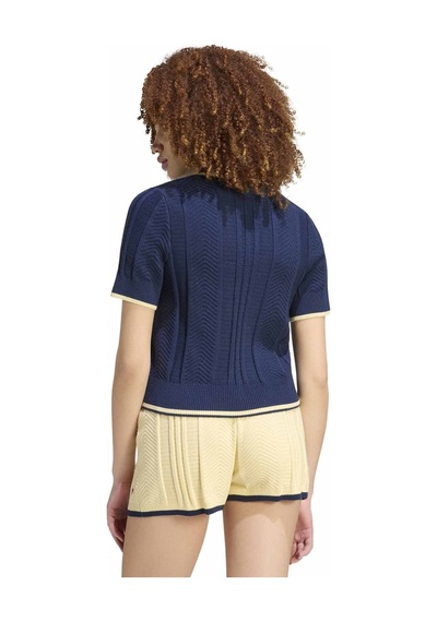 Kr7059-k Adidas Polo Sh Sleeves Kadın T-shirt Lacivert Kr7059-k