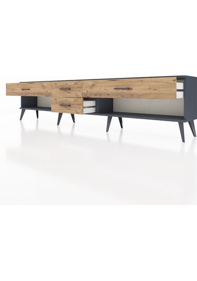 Arges Tv Ünitesi 4 Çekmeceli 220x30x51 Antrasit-aytaşı/çam Aytası/atlas Çam - Antrasıt Arges Tv Ünitesi 4 Çekmeceli 220x30x51 Antrasit-aytaşı/çam Aytası/atlas Çam - Antrasıt