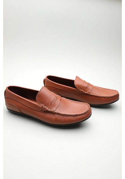Gondol Erkek Hakiki Deri Klasik Loafer Taba 41 Ttx.601102 Çok Renkli