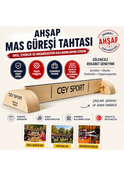 Ceysport Profesyonel Ahşap Mas Güreşi Tahtası